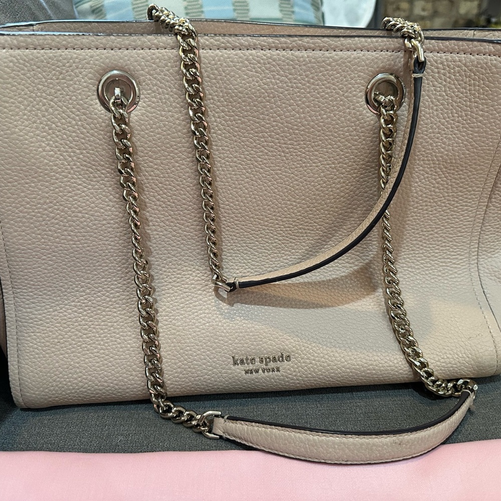 Kate Spade Cream Shoulder Bag with Chain Strap